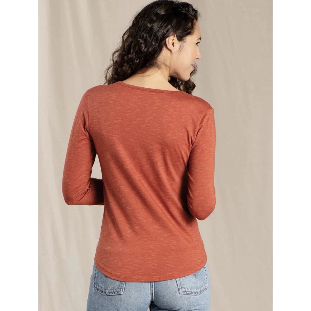 Toad & Co Marley II Long Sleeve Tee Women Aurburn Small - Picture 2 of 6